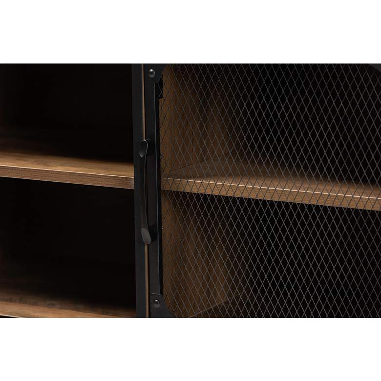 Image 3 Cardea 47 1/2 inch Wide Brown Wood Black Metal 2-Door Sideboard more views