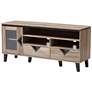 1_Cardiff 55 1/2" Wide Light Brown Wood 2-Drawer TV Stand