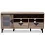 3_Cardiff 55 1/2" Wide Light Brown Wood 2-Drawer TV Stand more views