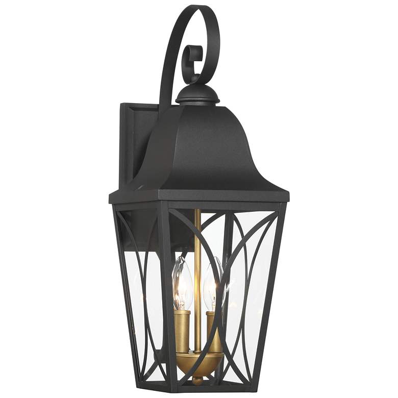 Image 2 Cardigan 20 1/2"H Sand Coal Black 2-Light Outdoor Wall Light