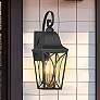 1_Cardigan 20 1/2"H Sand Coal Black 2-Light Outdoor Wall Light