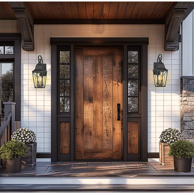 Image 7 Cardigan 20 1/2"H Sand Coal Black 2-Light Outdoor Wall Light more views