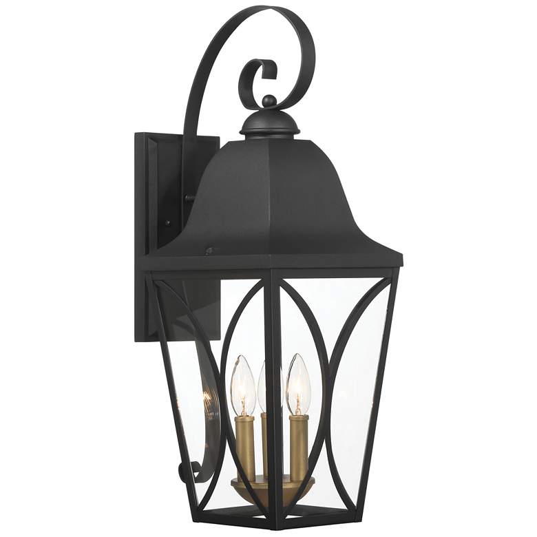 Image 1 Cardigan 23 3/4" High Sand Coal Black Outdoor Wall Light