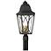 Cardigan 23 3/4"H Coal Black and Brass Outdoor Post Light