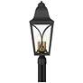 3_Cardigan 23 3/4"H Coal Black and Brass Outdoor Post Light more views