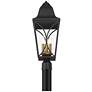 4_Cardigan 23 3/4"H Coal Black and Brass Outdoor Post Light more views