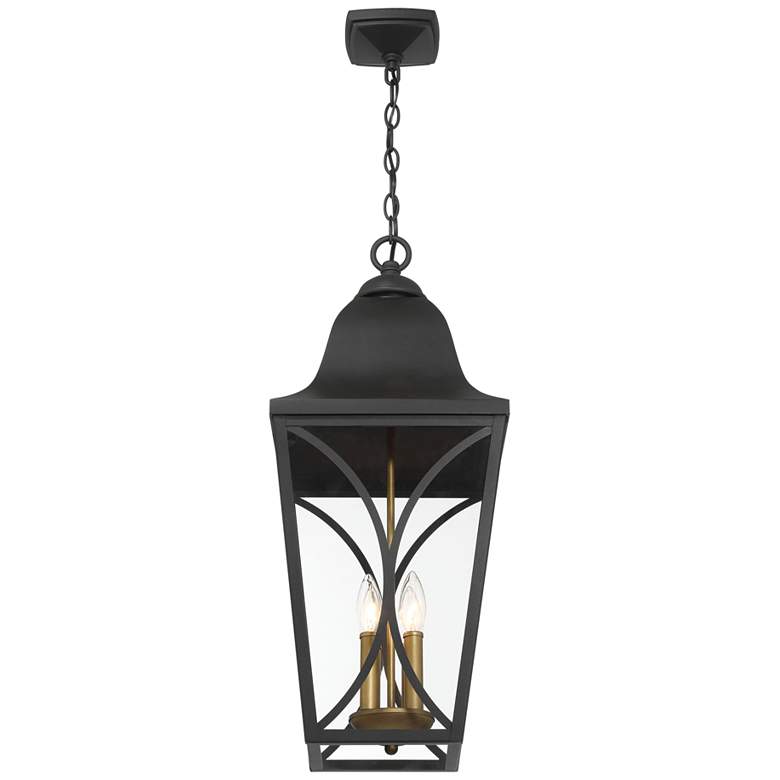 Image 4 Cardigan 26 1/2"H Sand Black and Brass 4-Light Outdoor Hanging Light more views