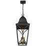 4_Cardigan 26 1/2"H Sand Black and Brass 4-Light Outdoor Hanging Light more views
