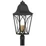 1_Cardigan 28 1/4"H Black and Brass 4-Light Outdoor Post Light