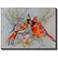 Cardinal Courtship 40"W All-Weather Outdoor Canvas Wall Art