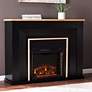 1_Cardington 52" Wide Black LED Electric Fireplace with Remote