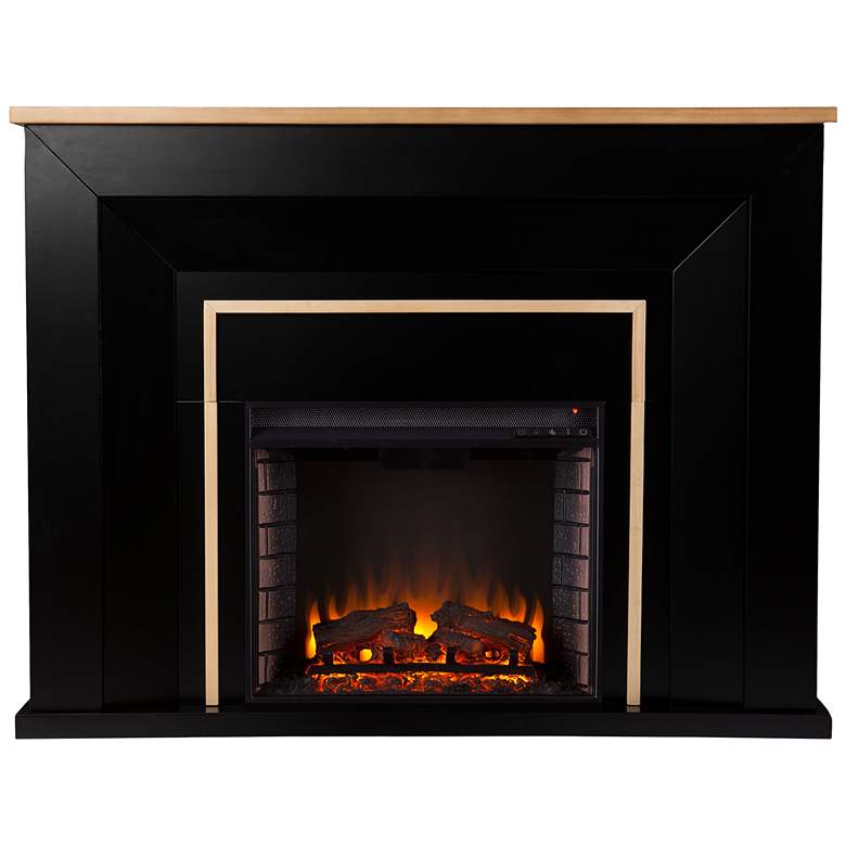 Image 4 Cardington 52" Wide Black LED Electric Fireplace with Remote more views