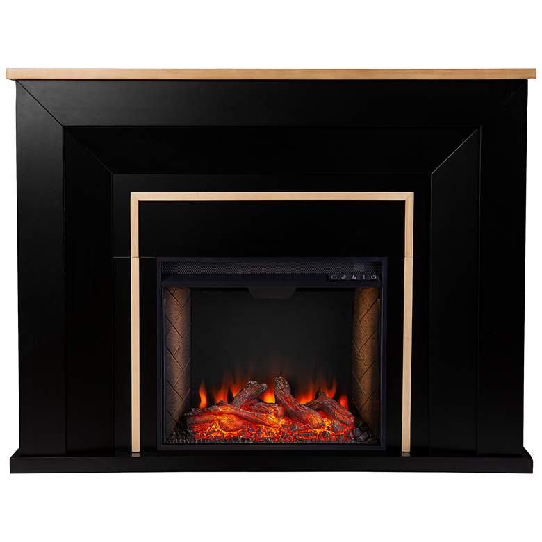 Image 4 Cardington 52" Wide Black Smart Electric LED Fireplace more views