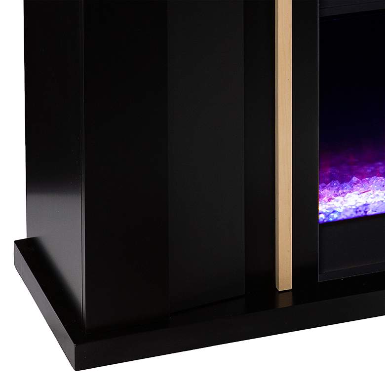 Image 4 Cardington Black and Natural Color Changing Fireplace more views