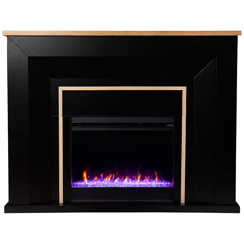 Image 5 Cardington Black and Natural Color Changing Fireplace more views