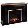 2_Cardington Black and Natural Wood Electric Fireplace