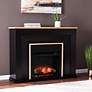 1_Cardington Black and Natural Wood Electric Fireplace