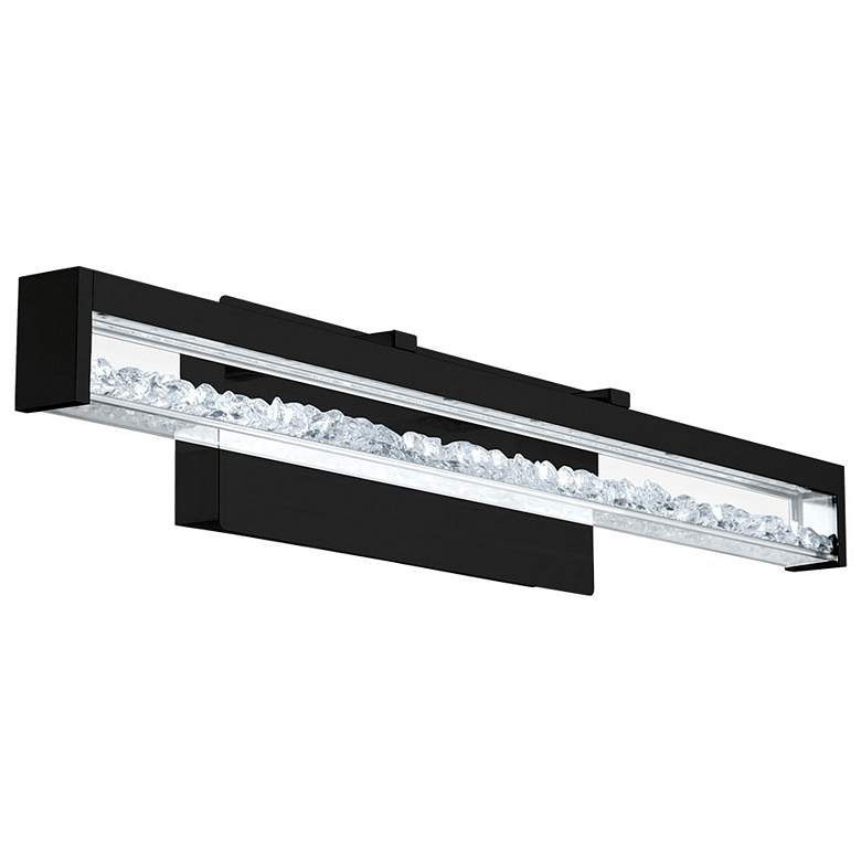Image 1 Cardito 28" Wide Matte Black LED Vanity Bath Light
