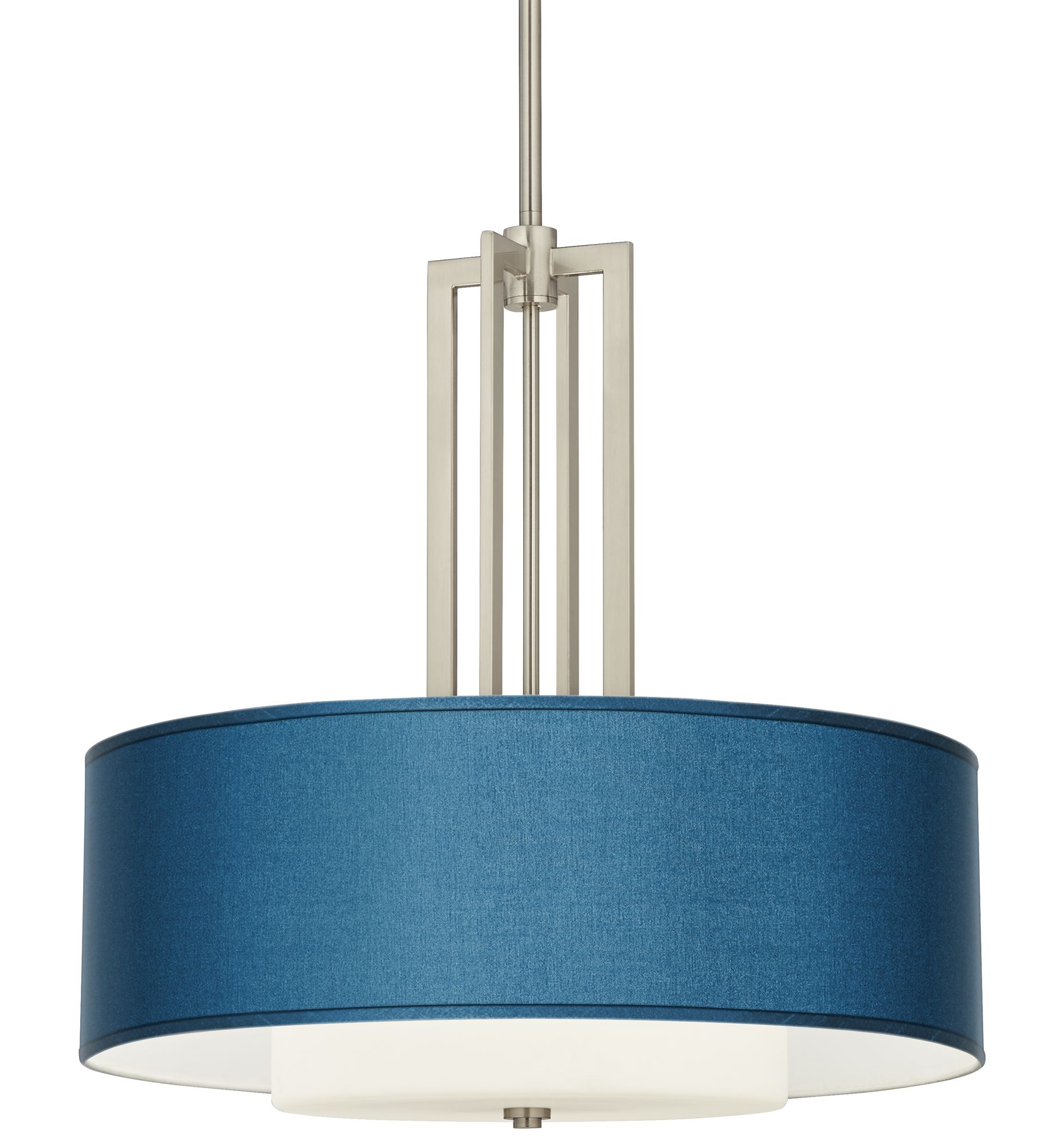 blue drum pendant light