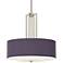 Carey 24" Silk Eggplant Double Drum Shade Chandelier