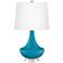 Caribbean Sea Gillan Glass Table Lamp with Dimmer