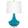 Caribbean Sea Gillan Glass Table Lamp with Dimmer