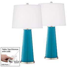 Image1 of Caribbean Sea Leo Table Lamp Set of 2 with Dimmers
