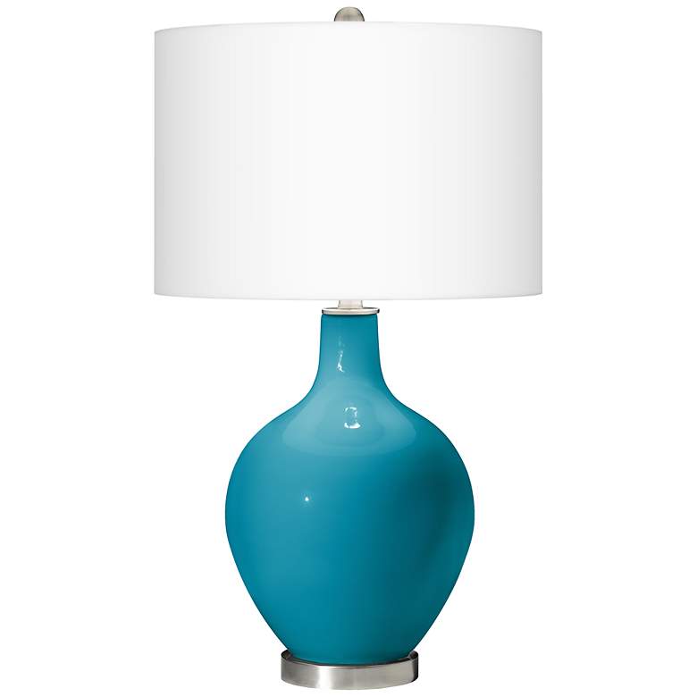 Image 3 Caribbean Sea Ovo Table Lamp with USB Workstation Base more views