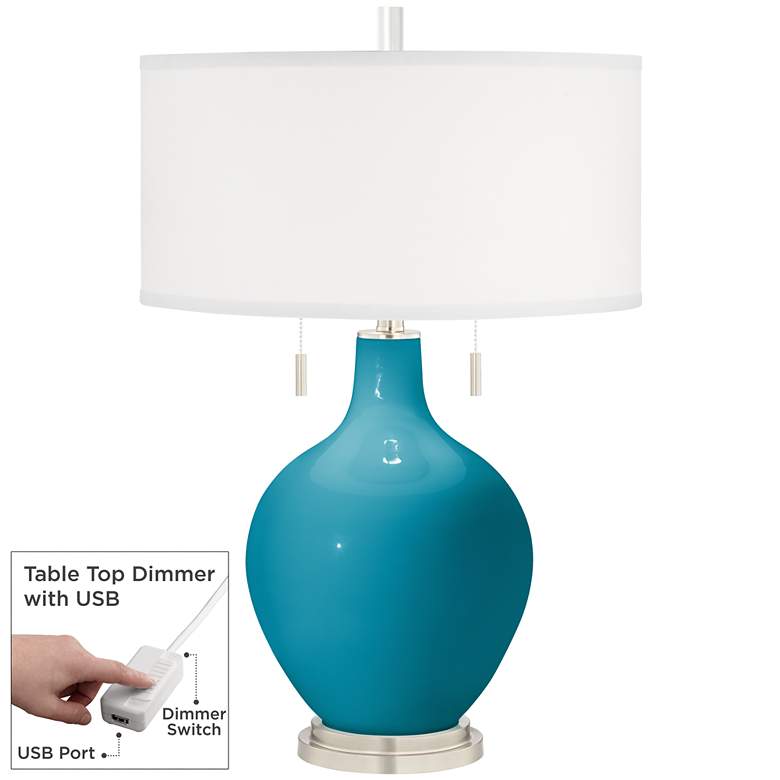 Image 1 Caribbean Sea Toby Table Lamp with Dimmer
