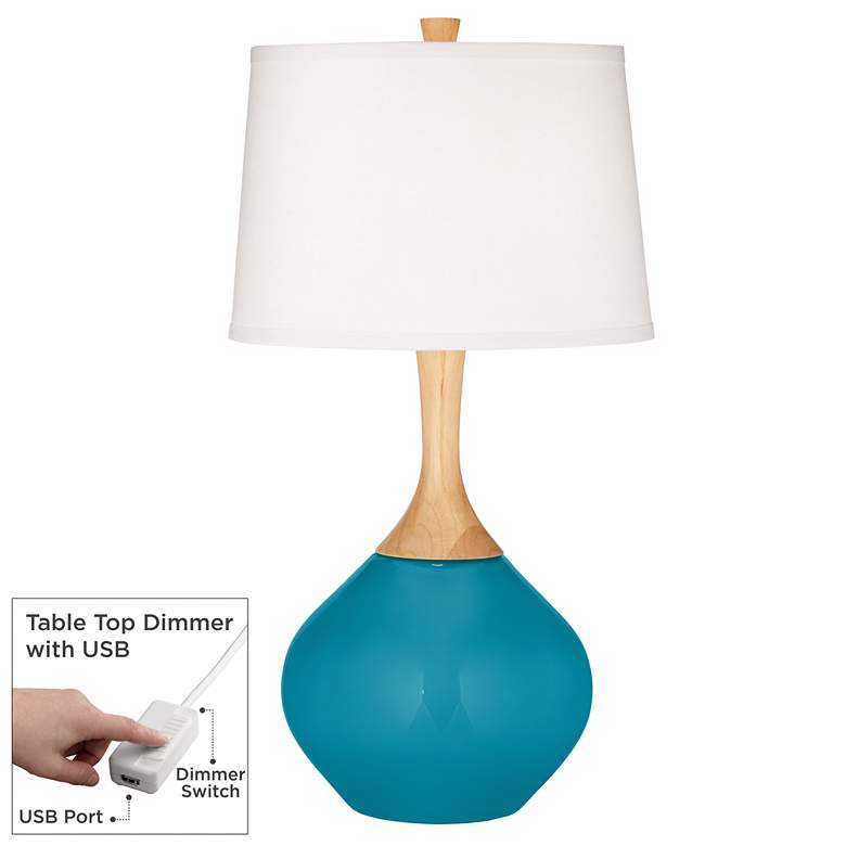 Image 1 Caribbean Sea Wexler Table Lamp with Dimmer