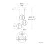 3_Carillion 5.88"H x 12"W 3-Light Pendant in Brushed Nickel more views