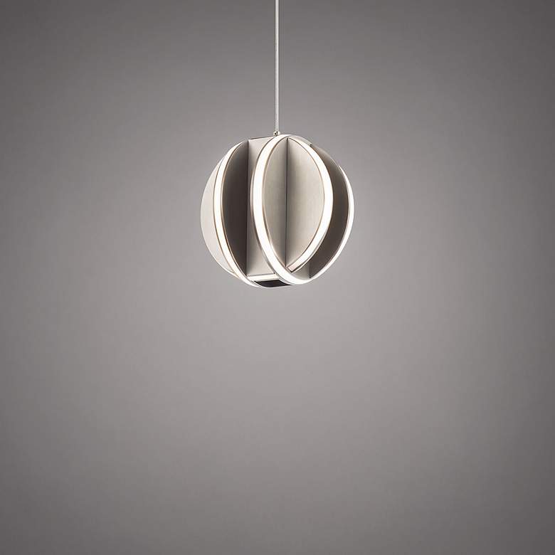 Image 2 Carillion 6"H x 6"W 1-Light Mini Pendant in Brushed Nickel more views