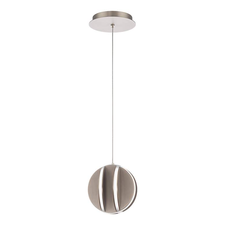 Image 4 Carillion 6"H x 6"W 1-Light Mini Pendant in Brushed Nickel more views