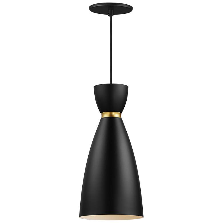Image 1 Carillon 1-Light Elongated Mini Pendant - Black