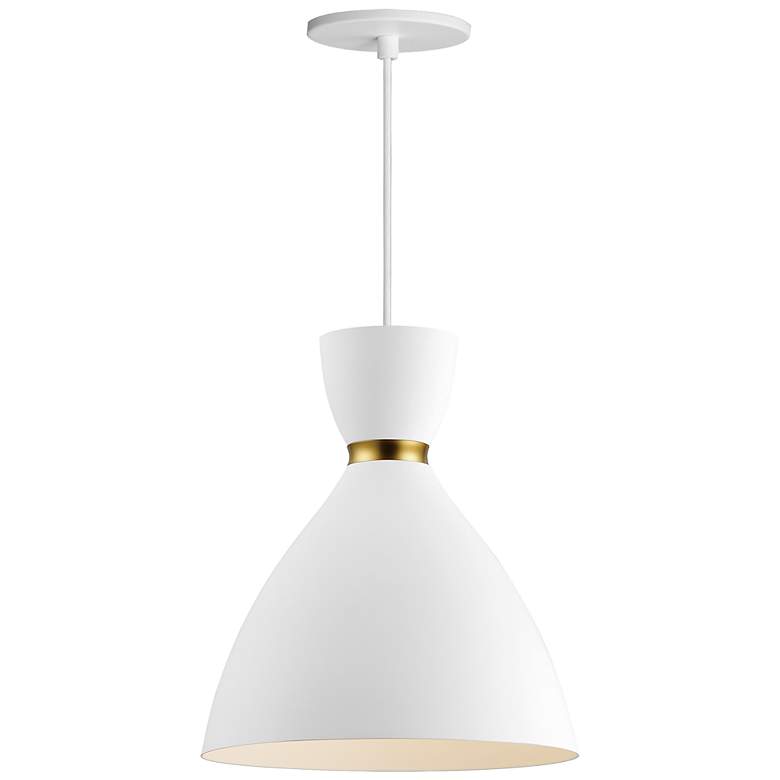 Image 1 Carillon 11 inch Mini Pendant - White