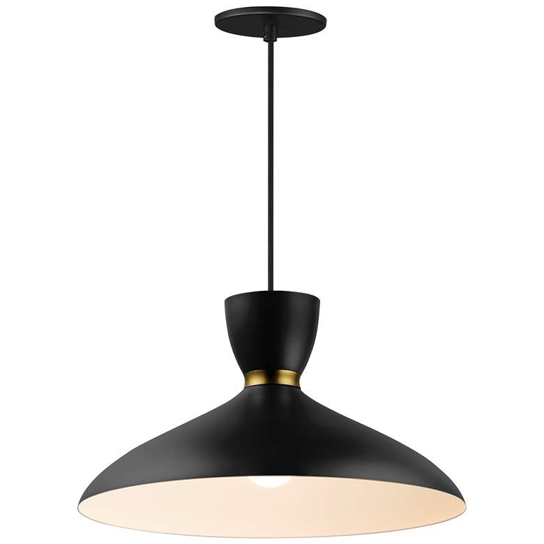 Image 1 Carillon 16" Pendant - Black/Satin Brass