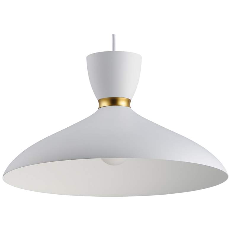 Image 4 Carillon 16" Pendant - White/Satin Brass more views