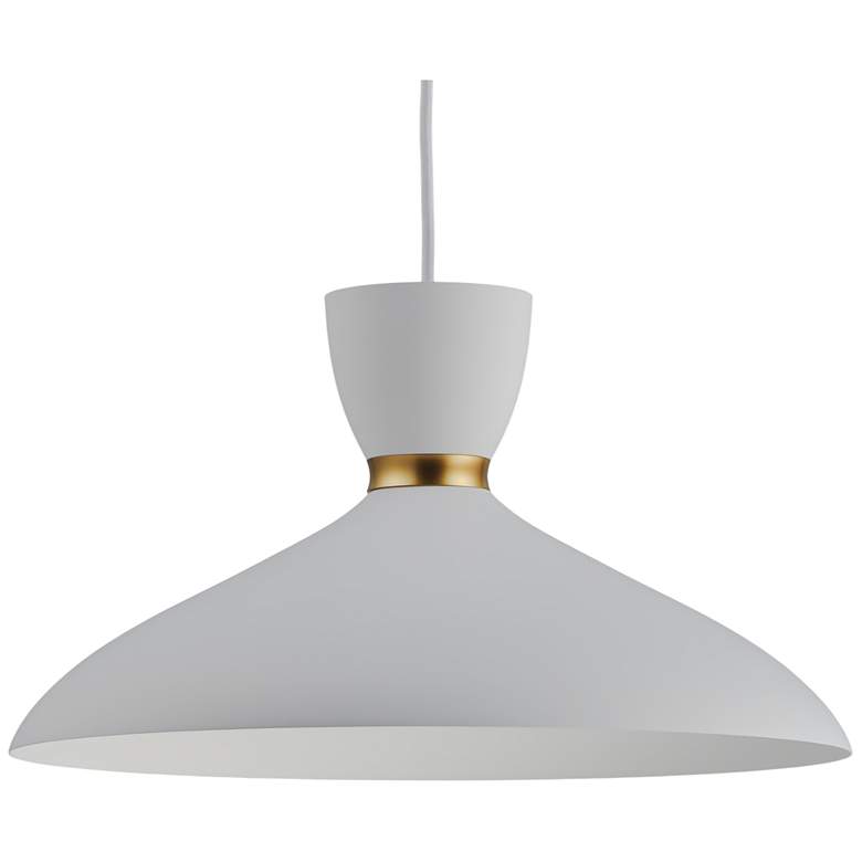 Image 5 Carillon 16" Pendant - White/Satin Brass more views