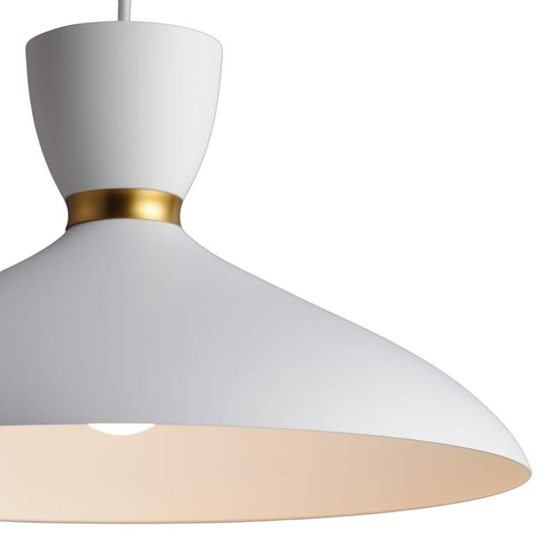 Image 6 Carillon 16" Pendant - White/Satin Brass more views