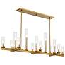 Thumbnail3 of Carina 13-Light Linear Chandelier in Warm Brass more views