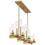 Thumbnail4 of Carina 13-Light Linear Chandelier in Warm Brass more views
