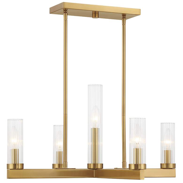 Image 1 Carina 5-Light Chandelier in Warm Brass