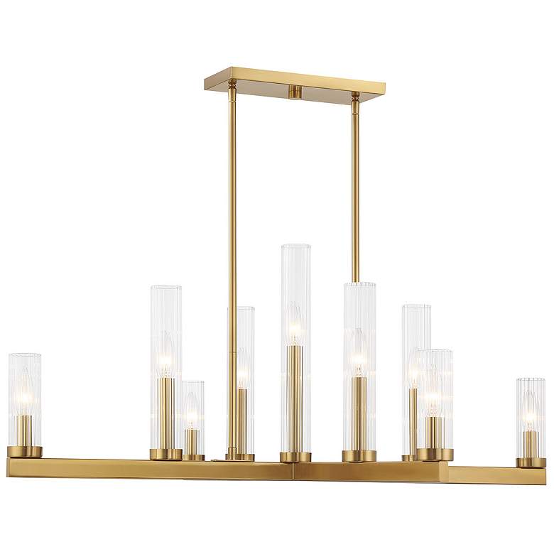 Image 1 Carina 9-Light Chandelier in Warm Brass