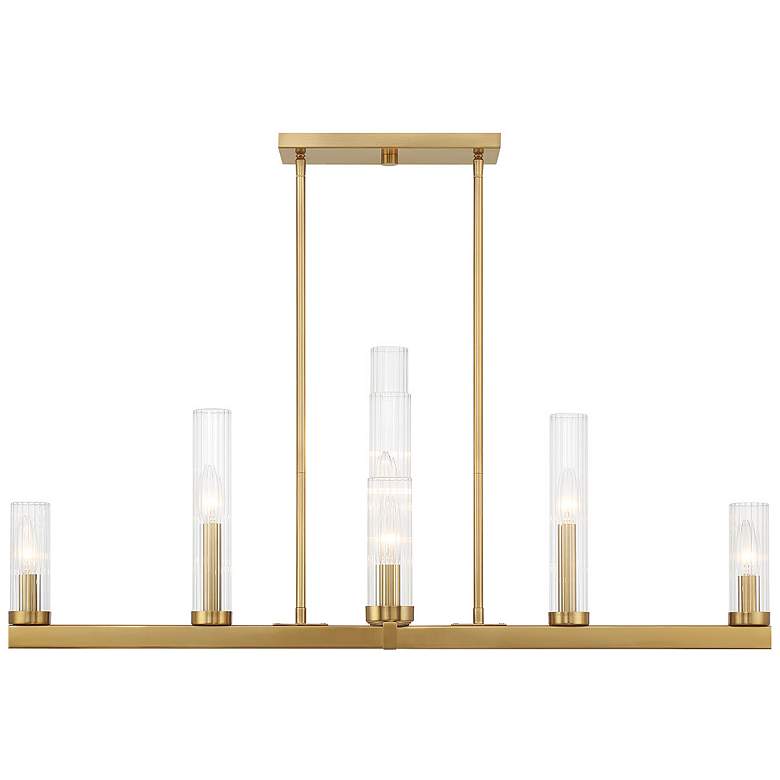 Image 5 Carina 9-Light Chandelier in Warm Brass more views
