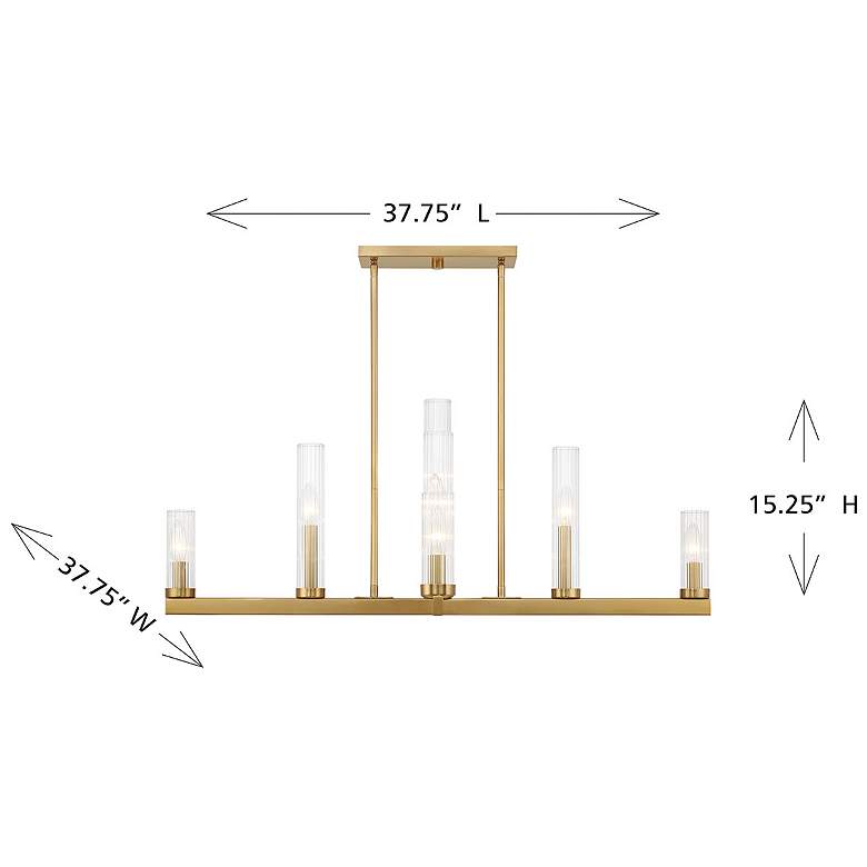 Image 6 Carina 9-Light Chandelier in Warm Brass more views