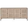 Carina Media Sideboard, Smoke Gray Oak, Smoke Gray Cane