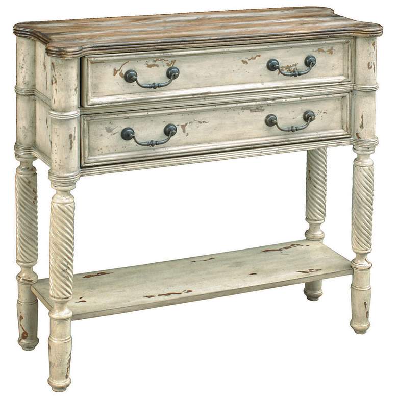 Image 1 Cariou Weathered Off-White Console Table