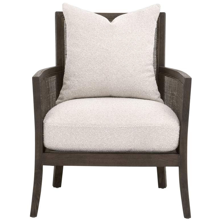 Image 1 Caris Club Chair, LiveSmart Gellar-Linen, Matte Brown Oak & Cane