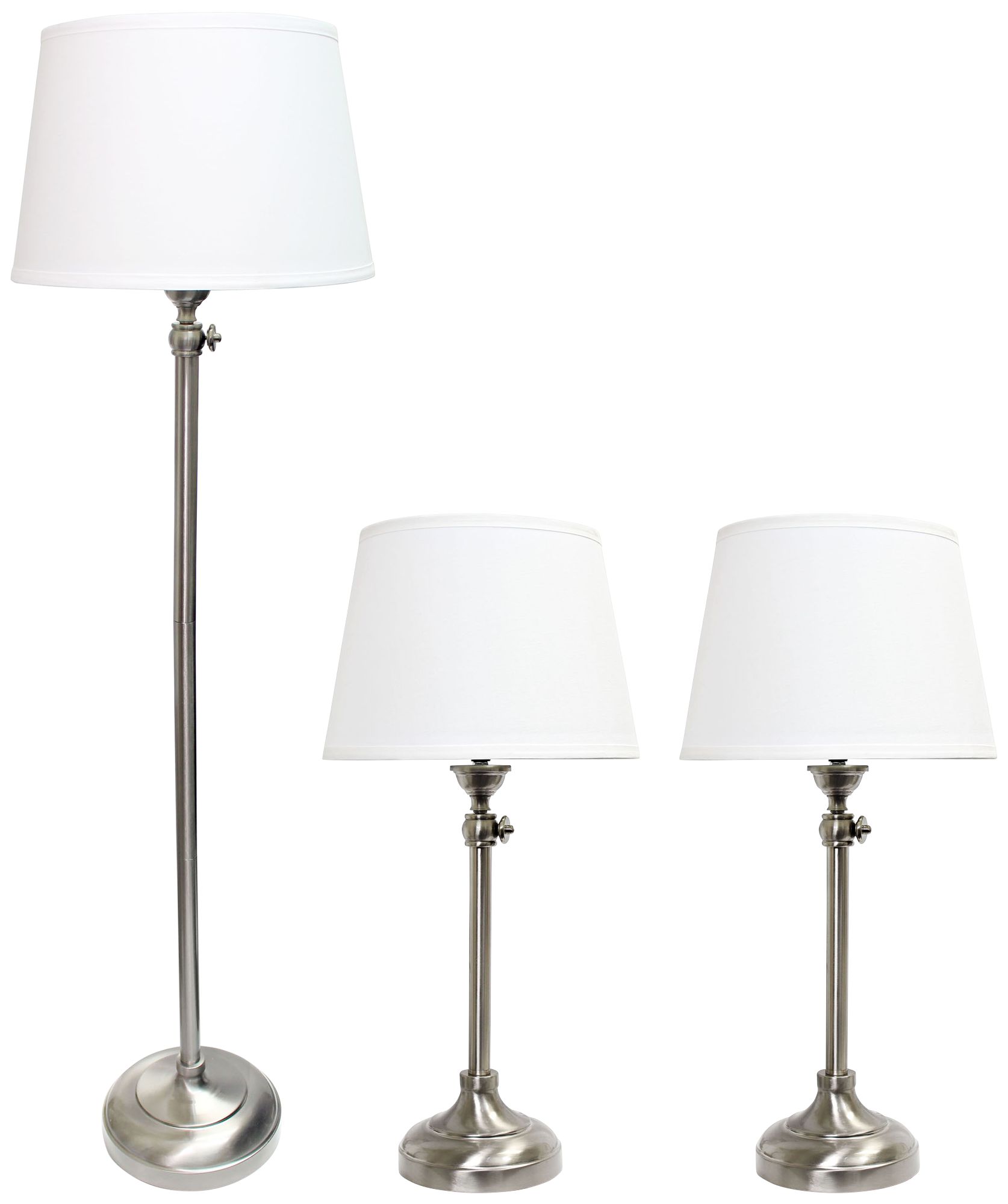 set of three table lamps