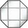 Carla Black Metal 31 1/4" Octagon Wall Mirror